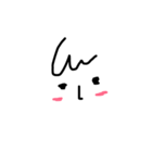 線で描いただけの顔。（個別スタンプ：13）
