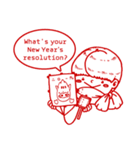 ユコちゃん新春スタンプ2019 (英語版)（個別スタンプ：6）