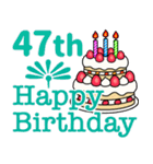 37〜72歳お誕生日お祝い1年毎に違うカラー（個別スタンプ：15）