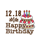 動く☆12月17日〜31日のお誕生日お祝い（個別スタンプ：2）