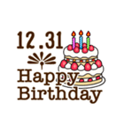 動く☆12月17日〜31日のお誕生日お祝い（個別スタンプ：24）