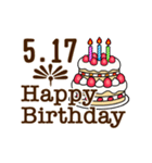 動く☆5月17日〜31日のお誕生日お祝い（個別スタンプ：1）