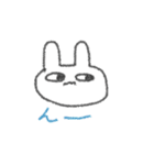 ふわふわ手書きうさぎさん（個別スタンプ：4）