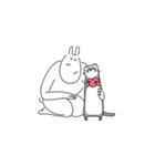 うさぎとフェレットちゃん（個別スタンプ：1）