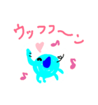 青いゾウさん（個別スタンプ：6）