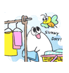 カラフルホワイトくん（個別スタンプ：8）