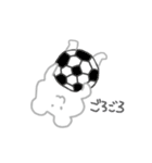 のぞきこむネコ  ―サッカー（個別スタンプ：4）