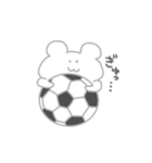 のぞきこむネコ  ―サッカー（個別スタンプ：16）
