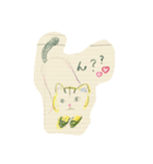クーピーで描いたネコ 1（個別スタンプ：1）