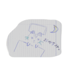 クーピーで描いたネコ 1（個別スタンプ：3）