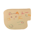 クーピーで描いたネコ 1（個別スタンプ：4）
