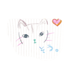 クーピーで描いたネコ 1（個別スタンプ：5）