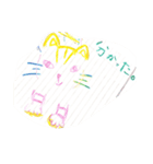 クーピーで描いたネコ 1（個別スタンプ：8）