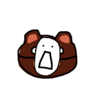 顔文字お面くまさん（個別スタンプ：10）