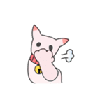 猫と一緒に - Pink（個別スタンプ：1）