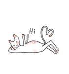 猫と一緒に - Pink（個別スタンプ：8）