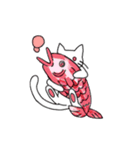 猫と一緒に - Pink（個別スタンプ：9）