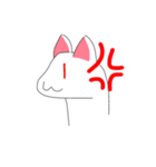 しろい、ねこ（個別スタンプ：2）