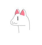 しろい、ねこ（個別スタンプ：3）