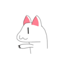しろい、ねこ（個別スタンプ：4）