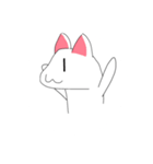 しろい、ねこ（個別スタンプ：5）