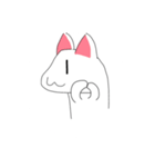 しろい、ねこ（個別スタンプ：6）