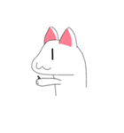 しろい、ねこ（個別スタンプ：8）