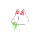 しろい、ねこ（個別スタンプ：10）