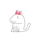 しろい、ねこ（個別スタンプ：15）
