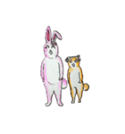 rabbit   and  sheep（個別スタンプ：8）