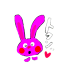 イラスト初心者うさぎスタンプ。（個別スタンプ：6）