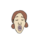 顔でリアクションを取る人達（個別スタンプ：15）