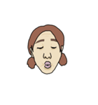 顔でリアクションを取る人達（個別スタンプ：16）