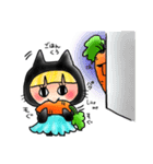 黒猫頭巾ちゃんと愉快な仲間たち（個別スタンプ：15）