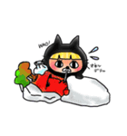 黒猫頭巾ちゃんと愉快な仲間たち（個別スタンプ：24）