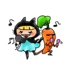 黒猫頭巾ちゃんと愉快な仲間たち（個別スタンプ：28）