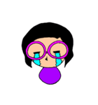 隣の席のメガネの女の子（個別スタンプ：5）
