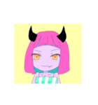 パッツン小悪魔ちゃん（個別スタンプ：1）