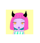 パッツン小悪魔ちゃん（個別スタンプ：2）