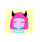 パッツン小悪魔ちゃん（個別スタンプ：3）
