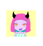 パッツン小悪魔ちゃん（個別スタンプ：4）