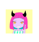 パッツン小悪魔ちゃん（個別スタンプ：5）