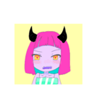 パッツン小悪魔ちゃん（個別スタンプ：7）