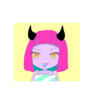 パッツン小悪魔ちゃん（個別スタンプ：8）