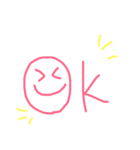 顔入り手書き文字☺︎（個別スタンプ：1）