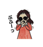 グラサンのお姉さん（個別スタンプ：24）
