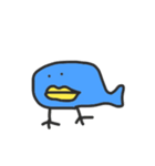へんな青いトリ（個別スタンプ：1）