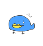へんな青いトリ（個別スタンプ：5）