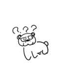 子供のために描いてるくまさん（個別スタンプ：1）