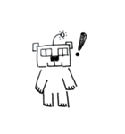 子供のために描いてるくまさん（個別スタンプ：4）